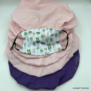 Scrub Medical Surgery Hat 9-piece Women Men Bouffant Cap Cotton One Size